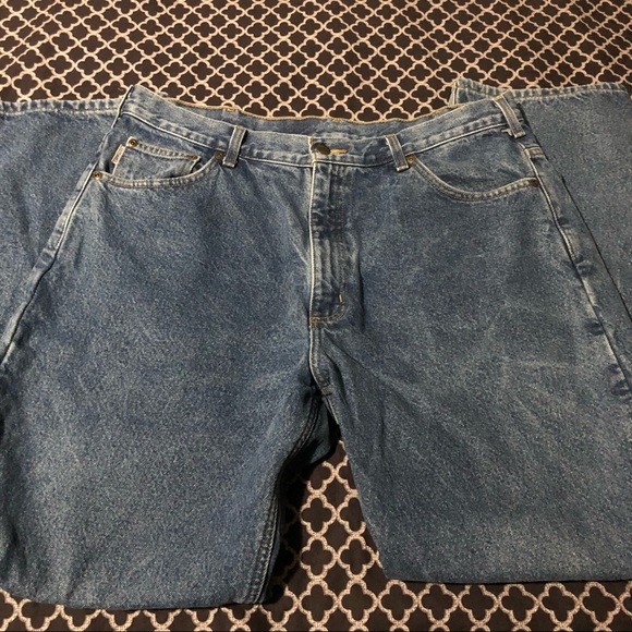 Carhartt Relaxed Fit Flannel Lined Denim Blue Jeans Mens 38 X 32. - Picture 6 of 8